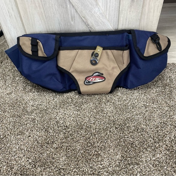 FLW Outdoors Fanny Pack Utility Belt Black and Brown Fly Fish Sports - Picture 3 of 10